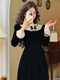 Vintage Lace Flared Sleeve Dress