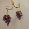 Beaded Grape Earrings