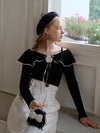 Knit Top + White Skirt