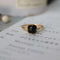 Black Agate Open Ring