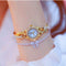 Twisted Rhinestones Bracelet Watch