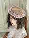 Vintage Pink Velvet Flat Hat