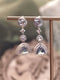 Retro CZ Diamonds Earrings