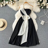 Black&White Clashing A-line Princess Dress