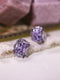 Purple CZ Diamonds Earrings