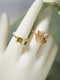 Vintage Oliver CZ Ring + Butterfly Ring Set