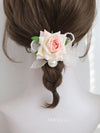Floral Hair Tie With Pearl
