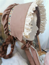 Medieval Lace Trim Bonnet Hat