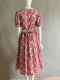 Vintage Floral Puffy Dress