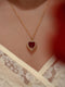 Heart Shape Crystal Rounded Necklace