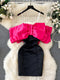 Large Bow Colorblock Party Dress