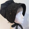 Gothic Black Beaded Bonnet Hat