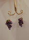 Beaded Grape Earrings