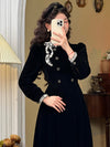 Hepburn Style Velvet Dress