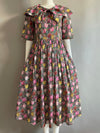 Vintage Cape Collar Floral Dress