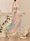 Rainbow Shading Slip Dress