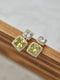 Shiny Olivine CZ Diamonds Earrings