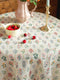 Rustic Ruffled Round Tablecloth