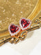 Victorian Red Heart Earrings/Ring