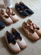 Vintage Square Head Ballet Strap Shoes