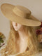 Wide Brim Flat Hat