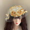Vintage Yellow Rose Mesh Hat