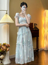 Romantic Light Blue Puffy Dress