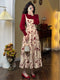 Vintage Faked 2pcs Long Sleeve Dress