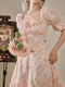 Antique Fishbone Floral Dress