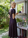 Vintage Floral Backless Dress