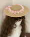 Vintage Pink Flower Pearl Hat