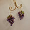 Beaded Grape Earrings