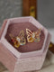 Colorful Butterfly CZ Diamonds Earrings/Ring