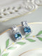 Super Shiny Blue CZ Diamonds Earrings