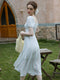 French Floral Split Dress