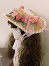 Vintage Pink Rose Lace Hat