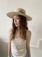 Vintage Bow Flat Straw Hat