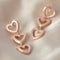 Triple Heart Earrings