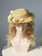 Floral Straw Flat Hat