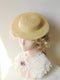 Vintage Straw Flat  Hat