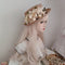 Vintage Wool Felt Flower Decorated Hat