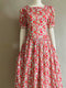 Vintage Floral Puffy Dress