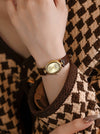 Stylish Leather Strap Watch