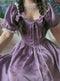 Vintage Purple Jacquard Dress