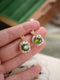 Large Square CZ Diamond Earrings