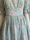 Vintage Square Neck Floral Dress