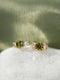 Olivine CZ Diamond Earrings 2 Pairs