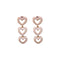 Triple Heart Earrings