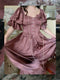 Vintage Rose Fishbone Waist Dress