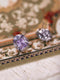 Purple CZ Diamonds Earrings